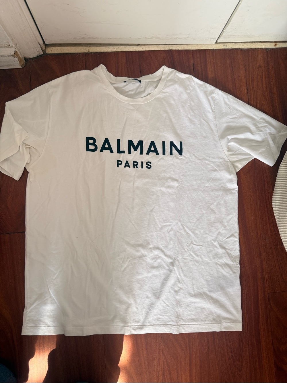 Pierre Balmain White Tee with Black Logo